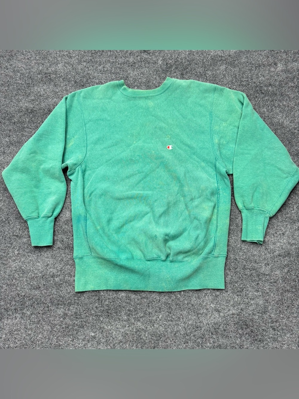 Vintage Champion Sweatshirt Green Reverse Weave 90s USA Made Heavy Men’s Size XL
